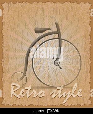 Retro style poster vieux vélo stock vector illustration Illustration de Vecteur