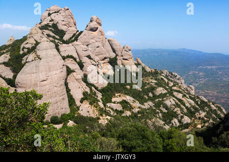 Paysage de montagne de Montserrat. La Catalogne, Espagne Banque D'Images