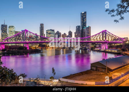 Histoire pont sur la rivière Brisbane Banque D'Images