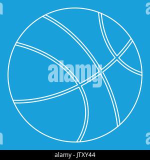 Icône style du contour, de basket-ball Illustration de Vecteur
