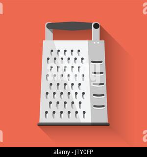 Icône râpe design plat. vector illustration. ustensile de cuisine. la cuisson. Illustration de Vecteur