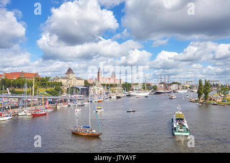 Szczecin, Pologne - Août 06, 2017 : Finale de la Tall Ships Races 2017 à Szczecin. Banque D'Images