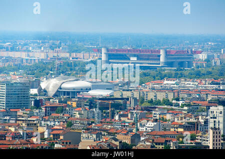L'Italie, Lombardie, Milan, du stade de football San Siro Stadio Giuseppe Meazza Banque D'Images