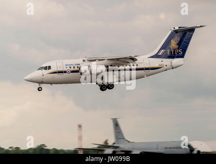 AVRO RJ100, ETPS, Qinetiq au Royal International Air Tattoo Banque D'Images