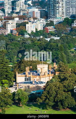 La résidence du côté de Royal Botanic Gardens, Sydney, NSW, Australie. Banque D'Images