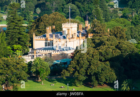 La résidence du côté de Royal Botanic Gardens, Sydney, NSW, Australie. Banque D'Images