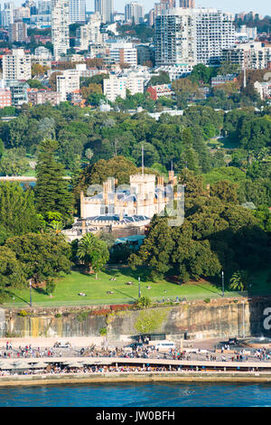La résidence du côté de Royal Botanic Gardens, Sydney, NSW, Australie. Banque D'Images