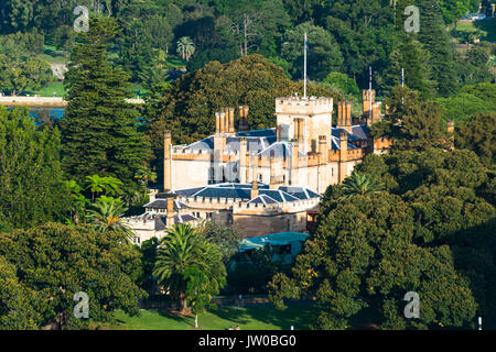 La résidence du côté de Royal Botanic Gardens, Sydney, NSW, Australie. Banque D'Images