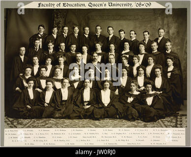 Portrait de la faculté d'éducation, l'Université Queen's, 1908-9 Banque D'Images