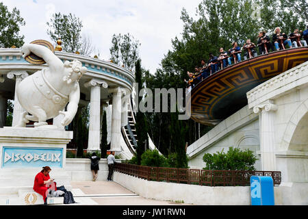 Parc Astérix, parc d'attractions, France Banque D'Images