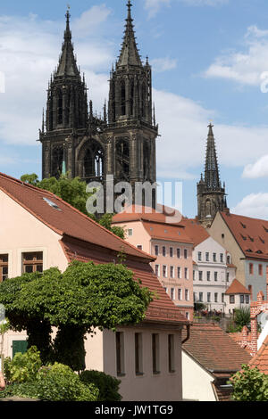 Le complexe château Albrechtsburg gothique et cathédrale de Meissen Banque D'Images
