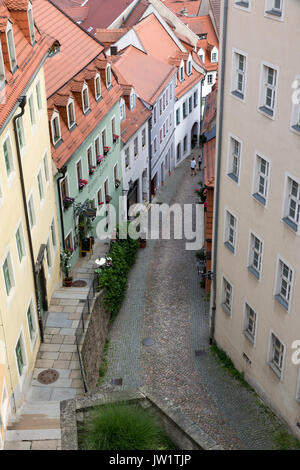 Vue aérienne de la ville de Meissen en Allemagne de l'Est Banque D'Images