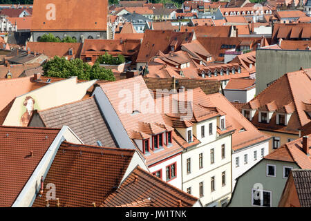 Les toits en terre cuite de la ville de Meissen en Allemagne de l'Est Banque D'Images