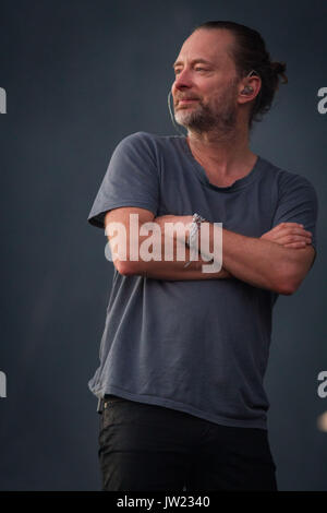 Monza, Italie 16 juin 2017 Radiohead effectue live au I-Days Festival, Autodromo di Monza. © Davide Merli / Alamy Live News Banque D'Images