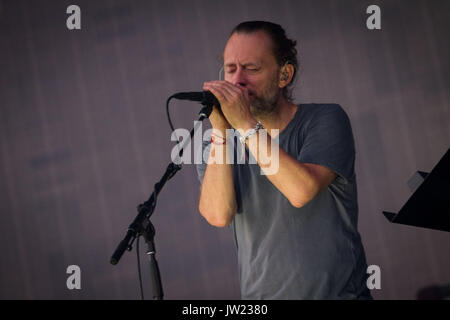 Monza, Italie 16 juin 2017 Radiohead effectue live au I-Days Festival, Autodromo di Monza. © Davide Merli / Alamy Live News Banque D'Images