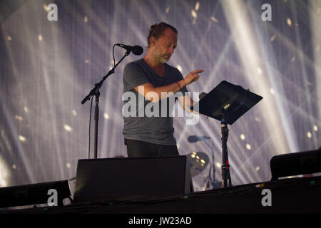 Monza, Italie 16 juin 2017 Radiohead effectue live au I-Days Festival, Autodromo di Monza. © Davide Merli / Alamy Live News Banque D'Images