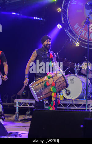 Dhol Foundation au 2017 Wickham Music Festival Banque D'Images