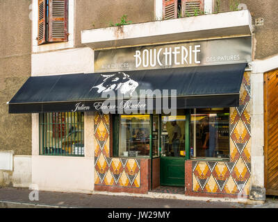 Boucherie, Moenin, France. Banque D'Images