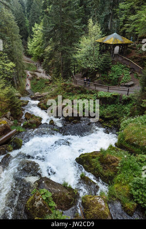 Cascades de Triberg, Triberg, Forêt Noire, Bade-Wurtemberg, Allemagne Banque D'Images