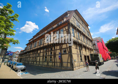 Maison à colombages typique dans le centre historique de Tübingen, Baden Wurtemberg, Allemagne. Banque D'Images