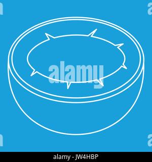 La moitié de l'icône de style du contour, de noix de coco Illustration de Vecteur