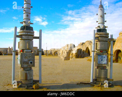 Sahara occidental, Tunisie - janvier 03, 2008 : jeux abandonnés pour le tournage du film Star Wars Banque D'Images