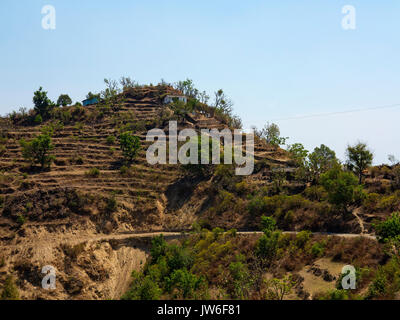 Tulla Kote village dans la zone des Tallas, rendu célèbre par Jim Corbett dans l'histoire des Tallas maneater, Uttarakhand, Inde Banque D'Images