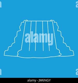 Icône style du contour, cascade Illustration de Vecteur