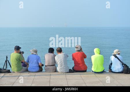 Qingdao, Chine. 11 août, 2017. Voilier russe Pallada ajoute du brillant à Qingdao et Semaine internationale de la voile à Qingdao, Festival de l'océan à l'est de la Chine La province du Shandong, le 11 août, 2017. Pallada est l'un des plus grands voilier dans le monde. Crédit : SIPA Asie/ZUMA/Alamy Fil Live News Banque D'Images