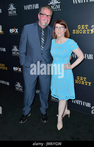 West Hollywood, USA. 10 août, 2017. Chris haston et kate flannery assister à la première de la série d'origine epix 'get shorty" au centre de design pacifique le 10 août 2017 à West Hollywood, Californie. crédit : geisler-fotopress/Alamy live news crédit : gei Banque D'Images