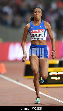 Londres, Royaume-Uni. Août 11, 2017. Chantel Malone de British Virgin Island sauts dans la finale du saut en longueur à Londres à la 2017 es Championnats du monde d'athlétisme. Credit : Ulrik Pedersen/Alamy Live News Banque D'Images