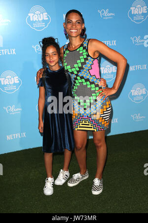 Los Angeles, Californie, États-Unis. 10 août 2017. 10 août 2017 - Los Angeles, Californie - Goapele. ''True and the Rainbow Kingdom'' Netflix Sneak Peek. Crédit photo : F. Sadou/Admedia Banque D'Images