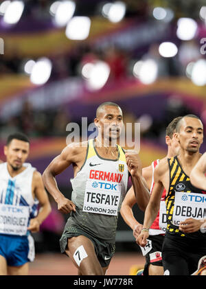 Londres, Grossbritannien. 10 août, 2017. Homiyu TESFAYE, Deuschland, action, Vorlauf 1500m der Maenner, am 10.08.2017 Leichtathletik Weltmeisterschaft 2017 à Londres/ Grossbritannien, vom 04.08. - 13.08.2017. | Verwendung weltweit Credit : dpa/Alamy Live News Banque D'Images