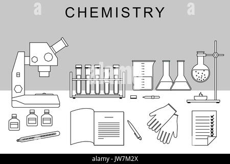 Chimie fine bannière. Illustration de Vecteur