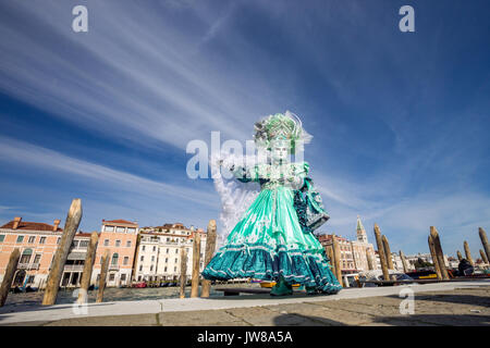 Carnaval de Venise performances masqués. Venise, Italie Banque D'Images