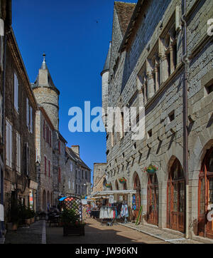 L'Europe, la France, l'Occitanie, Lot, ville, rue Martel , Bâtiments dans une ville Banque D'Images