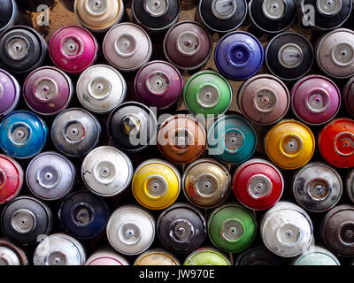 Texture peinture Spray bottles Banque D'Images