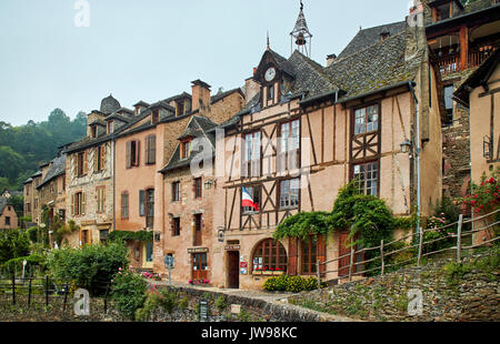 France, Midi-Pyrénées, Aveyron, Conques village Banque D'Images