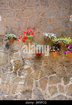 Valldemossa, îles Baléares, Espagne - 13 juillet 2017 : détails à Valldemossa ville sur une journée ensoleillée le 13 juillet 2017 à Palma de Majorque, iles baléares islan Banque D'Images