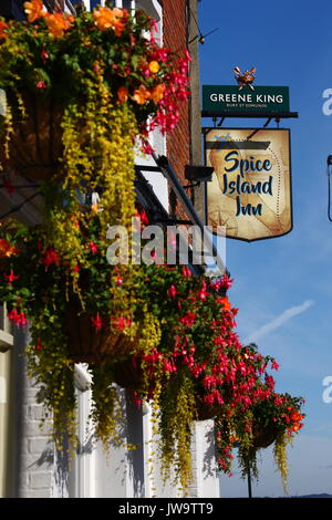 La Maison du Québec, Spice Island Inn et d'autres vues autour de vieux Portsmouth et le port de Portsmouth. Banque D'Images