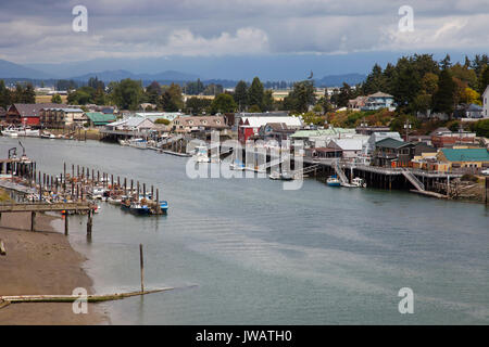 La Conner village et canal Swinomish, État de Washington, USA, Amérique Latine Banque D'Images