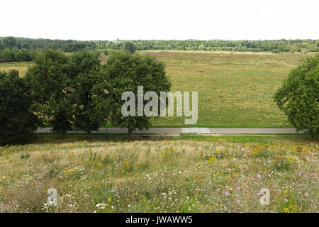 Dal van de Roode Beek, zones humides, prairies, réserve naturelle de Cuijk, Limbourg, Pays-Bas. Banque D'Images