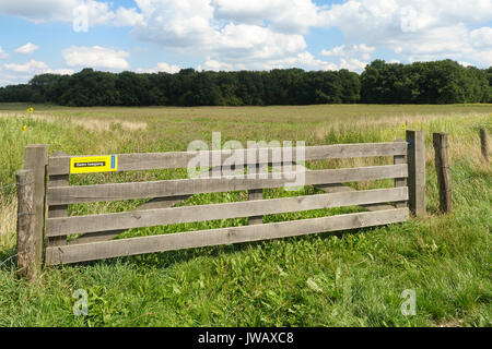 Fermé d'aires protégées, les champs pré repos pour les animaux sauvages, 76218, Cuijk, Limbourg, Pays-Bas Banque D'Images