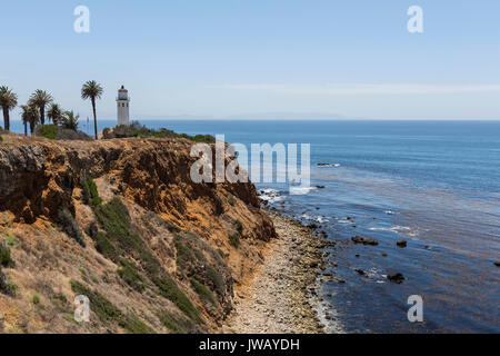 Point de vue Vincente phare dans Rancho Palos Verdes, en Californie. Banque D'Images