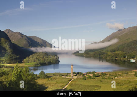 À Glenfinnan Monument Jacobite, dans le Nord de l'Ecosse Banque D'Images