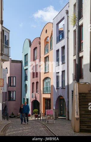 BREMEN, ALLEMAGNE - 16 Apr 2016 : maisons colorées dans la ville historique de Schnoorviertel à Brême, Allemagne Banque D'Images