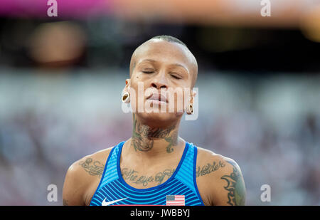 INIKA MCPHERSON des USA pendant le saut en qualifications à l'IAAF Championnats du monde d'athlétisme 2017 - Jour 7 du Parc olympique, Londres, Angleterre Banque D'Images