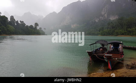 De fortes pluies dans le parc national de Khao Sok Banque D'Images