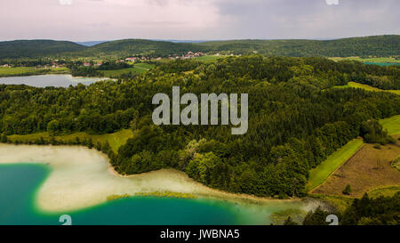 Le Grand Maclu Lac, Franche-Comté, Jura (France) Banque D'Images