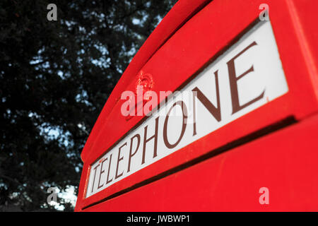 Cabine téléphonique rouge Vitage UK Angleterre Style Lodon Banque D'Images